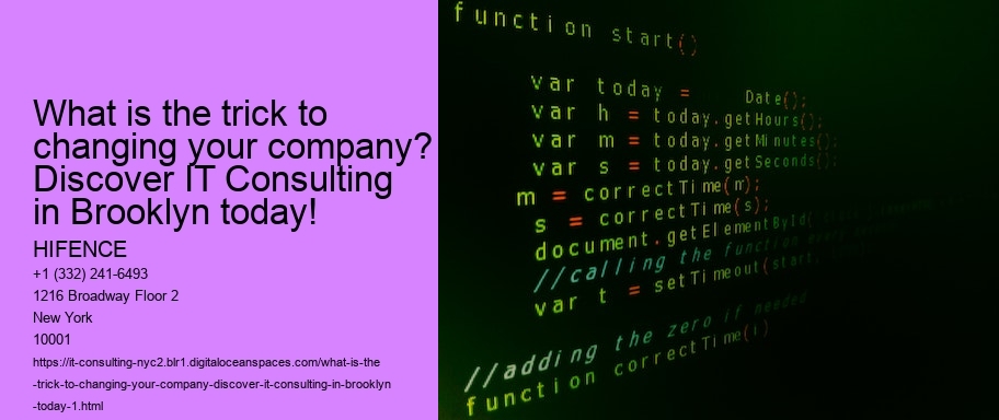 What is the trick to changing your company? Discover IT Consulting in Brooklyn today!